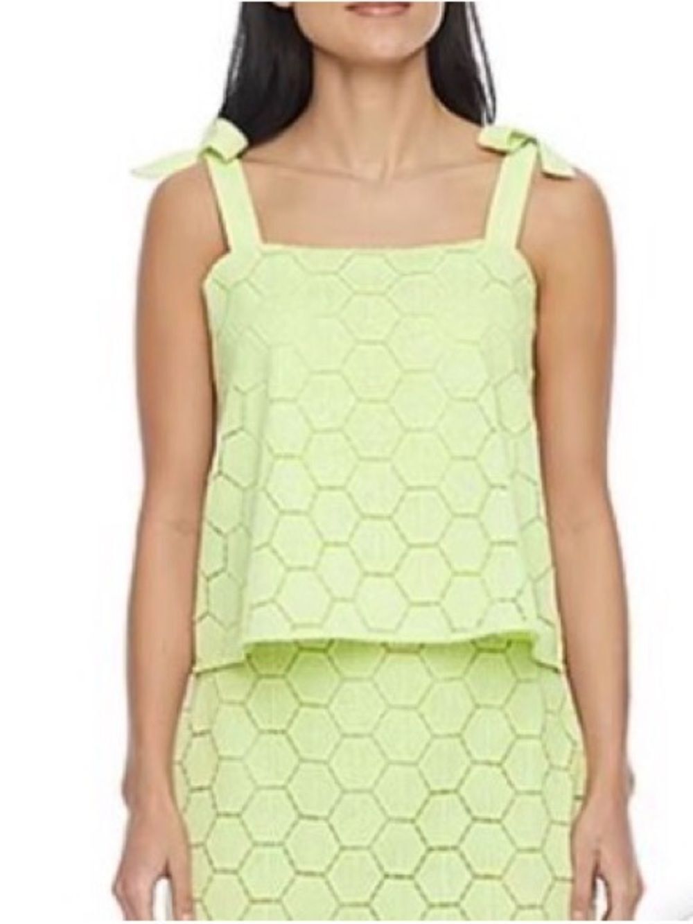 Ryegrass lime green lace swing tank - XL